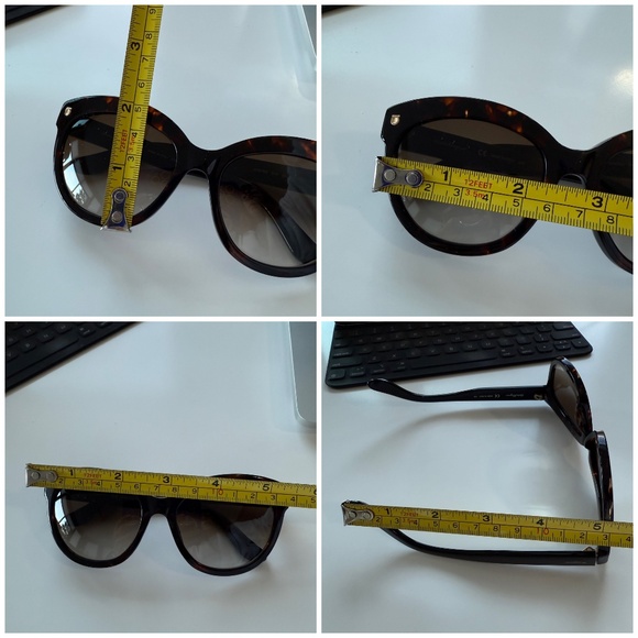 SALVATORE FERRAGAMO SUNGLASSES TORTOISE SHELL AMBER LENS SF675S 214 CLASSIC - Picture 11 of 11